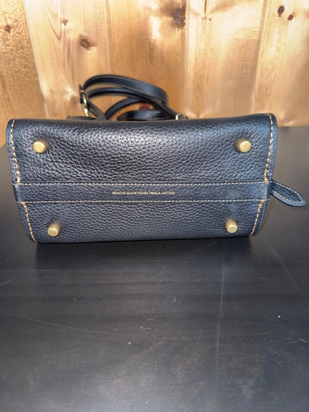 Coach Black Pebbled Leather Satchel with Gold Hardware - Picture 10 of 14